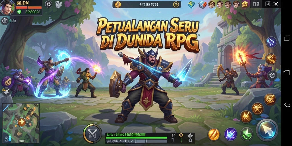 Screenshot gameplay menampilkan aksi seru dalam dunia RPG.