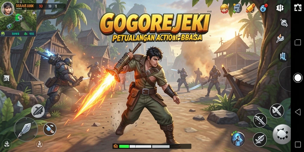 Gameplay GOGOREJEKI yang penuh aksi dan menegangkan.