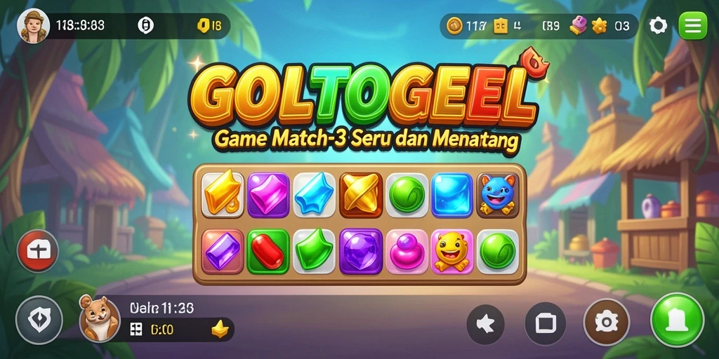 Gameplay Match-3 yang seru dan menarik di GOLTOGEL.
