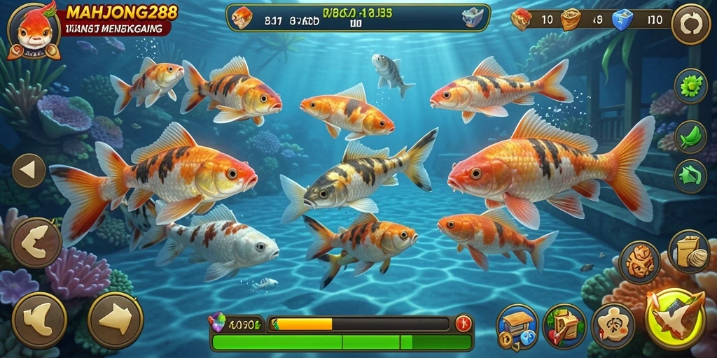 Gameplay seru dengan menembak ikan berwarna-warni dan hadiah menarik.
