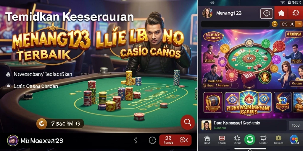 Screenshot MENANG123 menampilkan dealer Live Casino dalam aksi.
