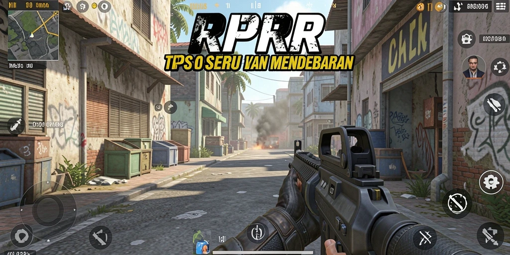 Screenshot menunjukkan aksi intens di tengah pertempuran TPS.
