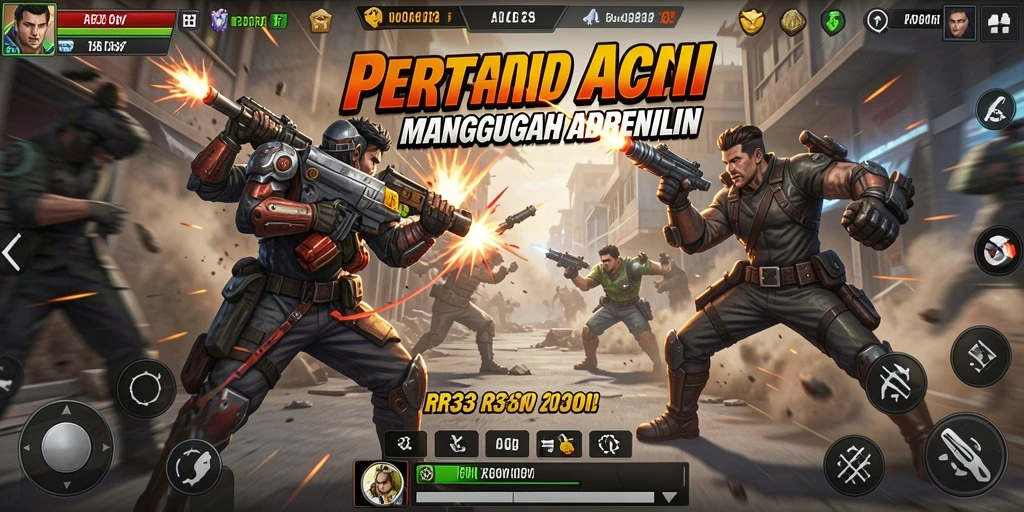 Tampilan gameplay action seru di RR33 yang menegangkan.