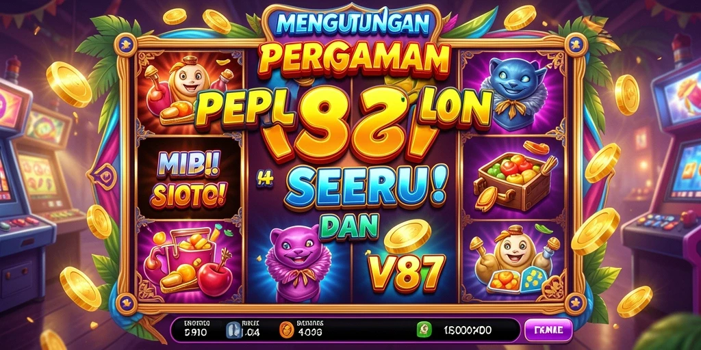 Tampilan gameplay V87 yang menarik dan penuh warna.
